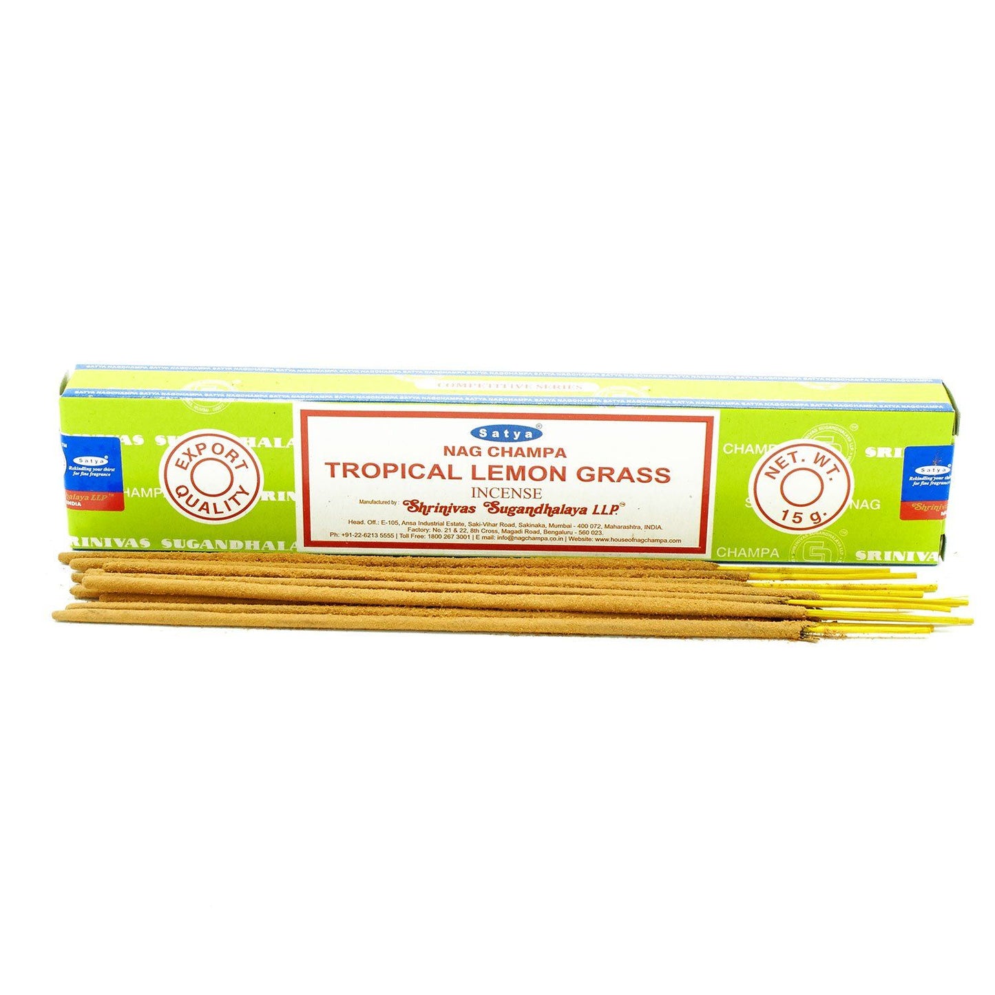 Varillas de Incienso Satya 15g - Limoncillo Tropical