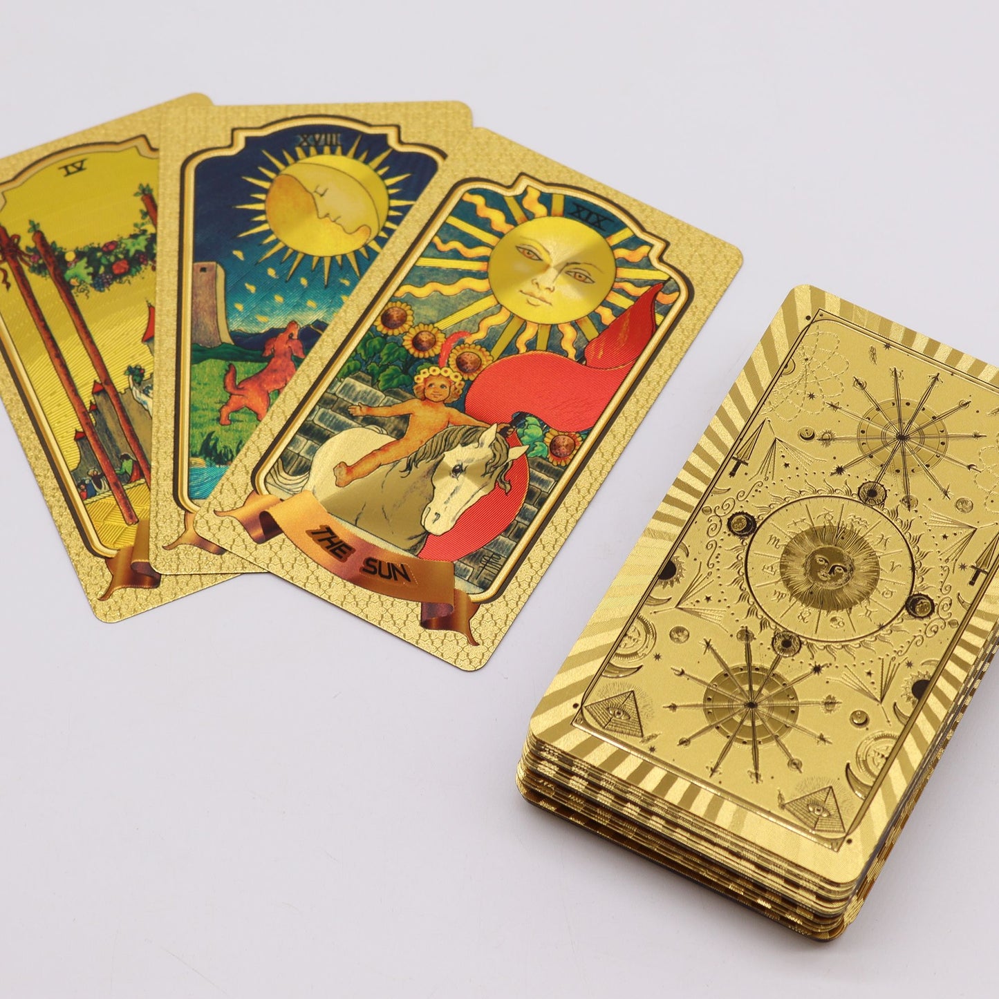 Cartas del Tarot Doradas