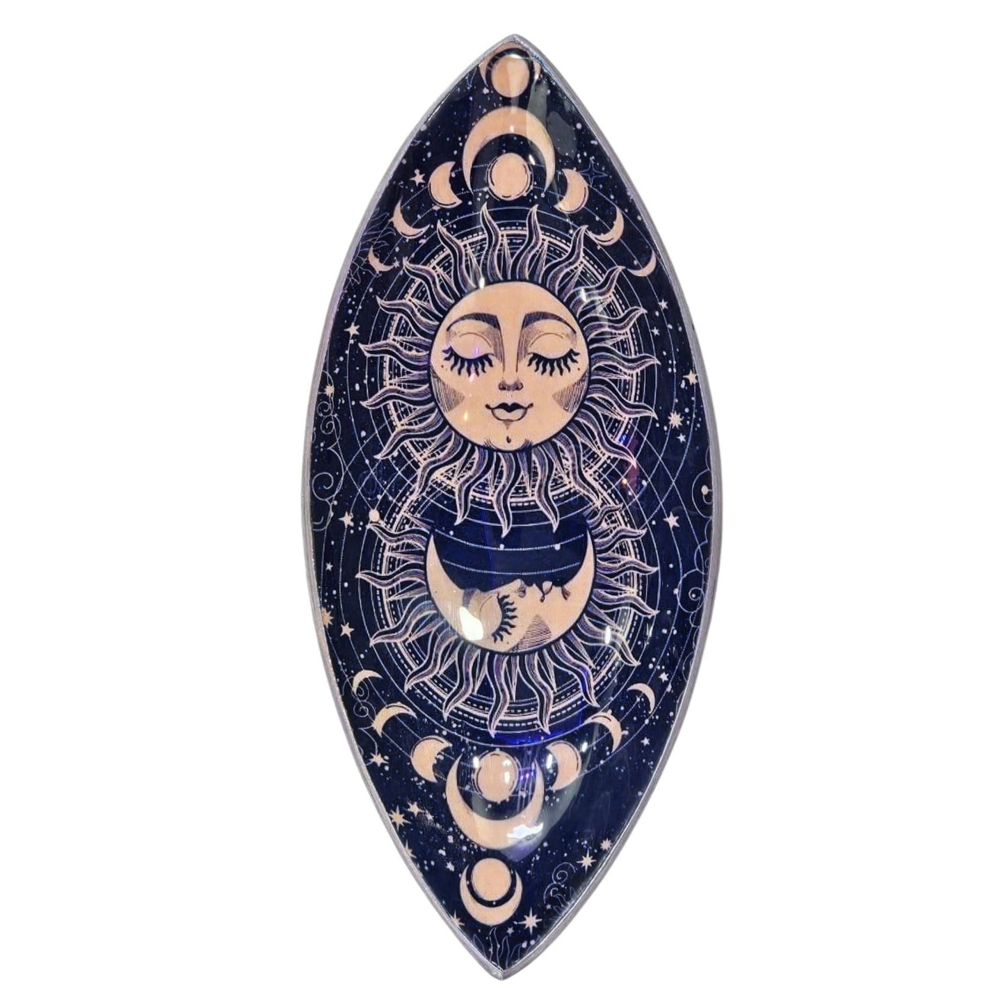 Porta Inciensos esmaltado - Aluminio - Sol y Luna Rosa