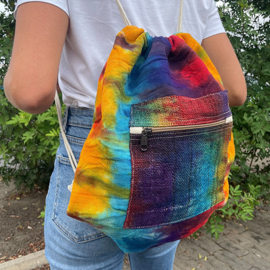 Bolsa de cuerda de cáñamo Tiedye