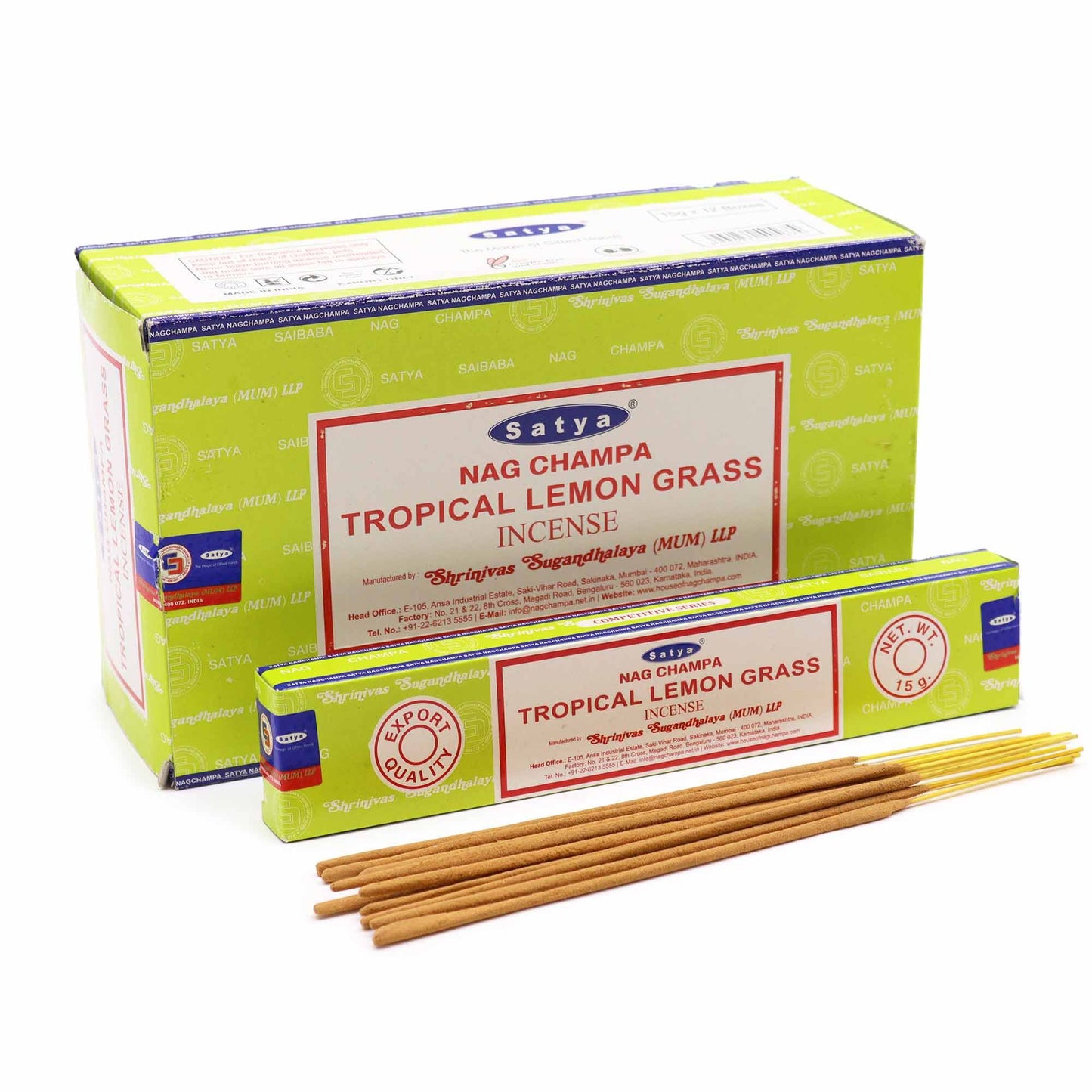 Varillas de Incienso Satya 15g - Limoncillo Tropical