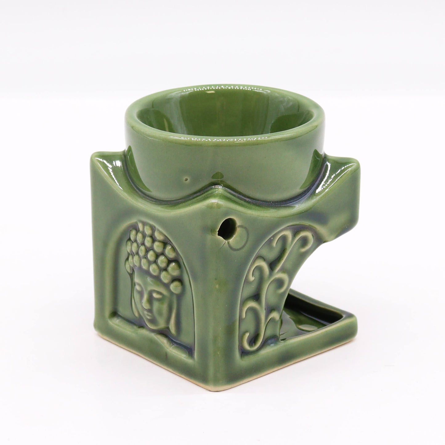 Quemador de Buda Cuadrado - Jade oscuro