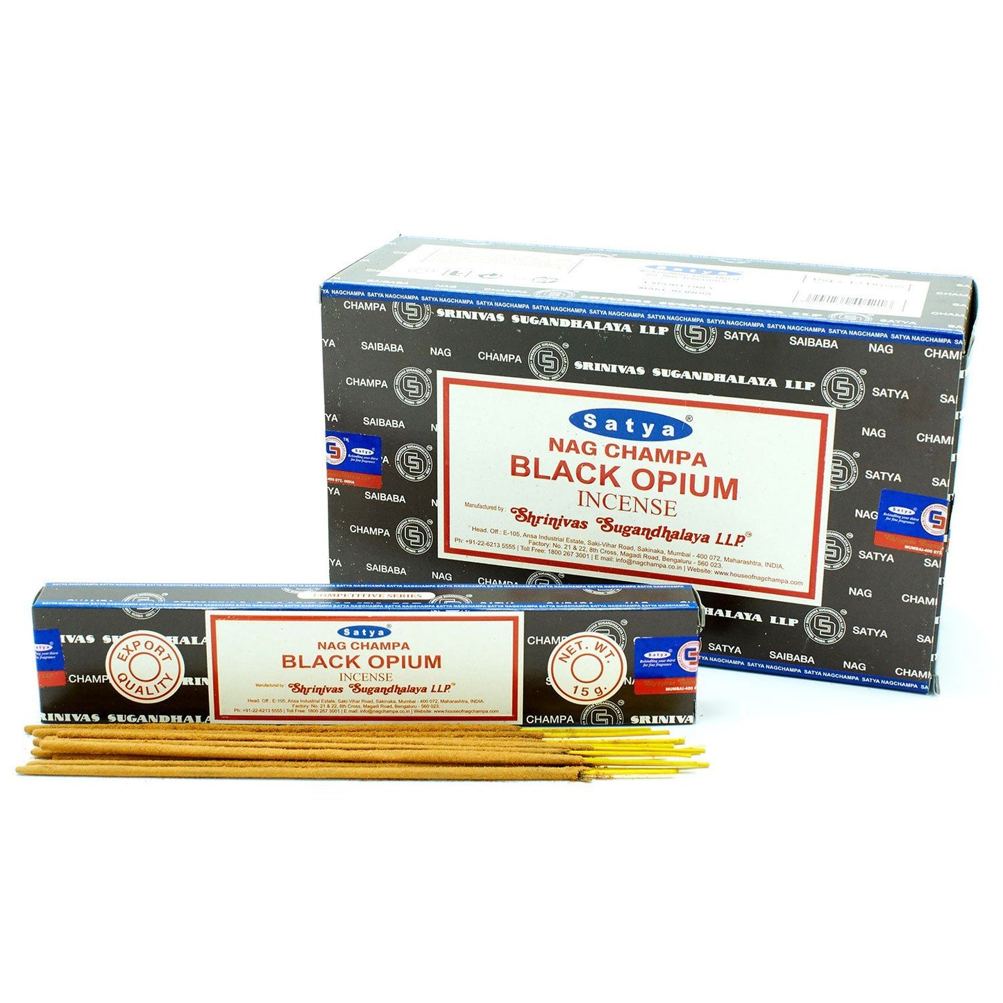 Varillas de Incienso Satya 15g - Opio Negro