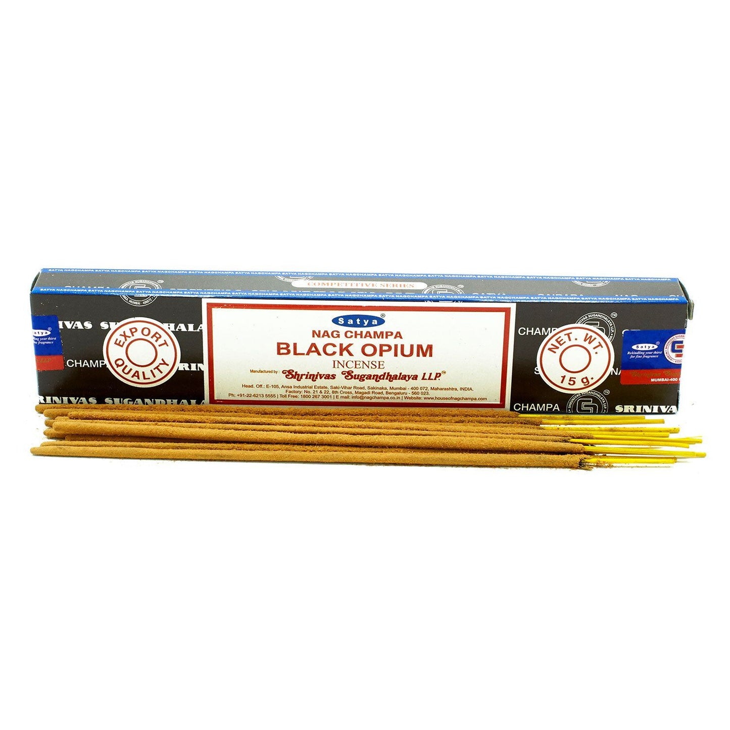 Varillas de Incienso Satya 15g - Opio Negro