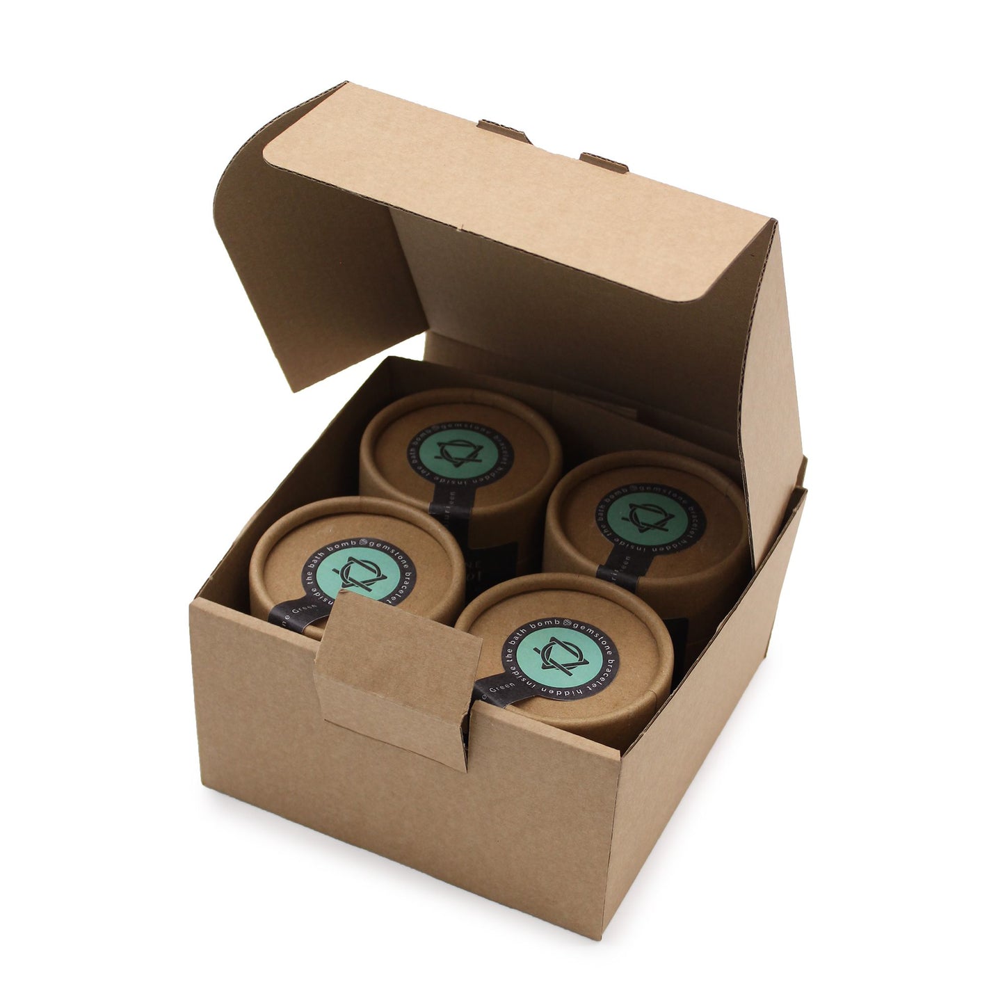 Bomba de baño con pulsera de gemas de cuarzo rosa