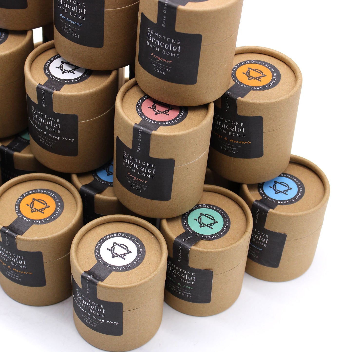 Bomba de baño con pulsera de gemas de sodalita