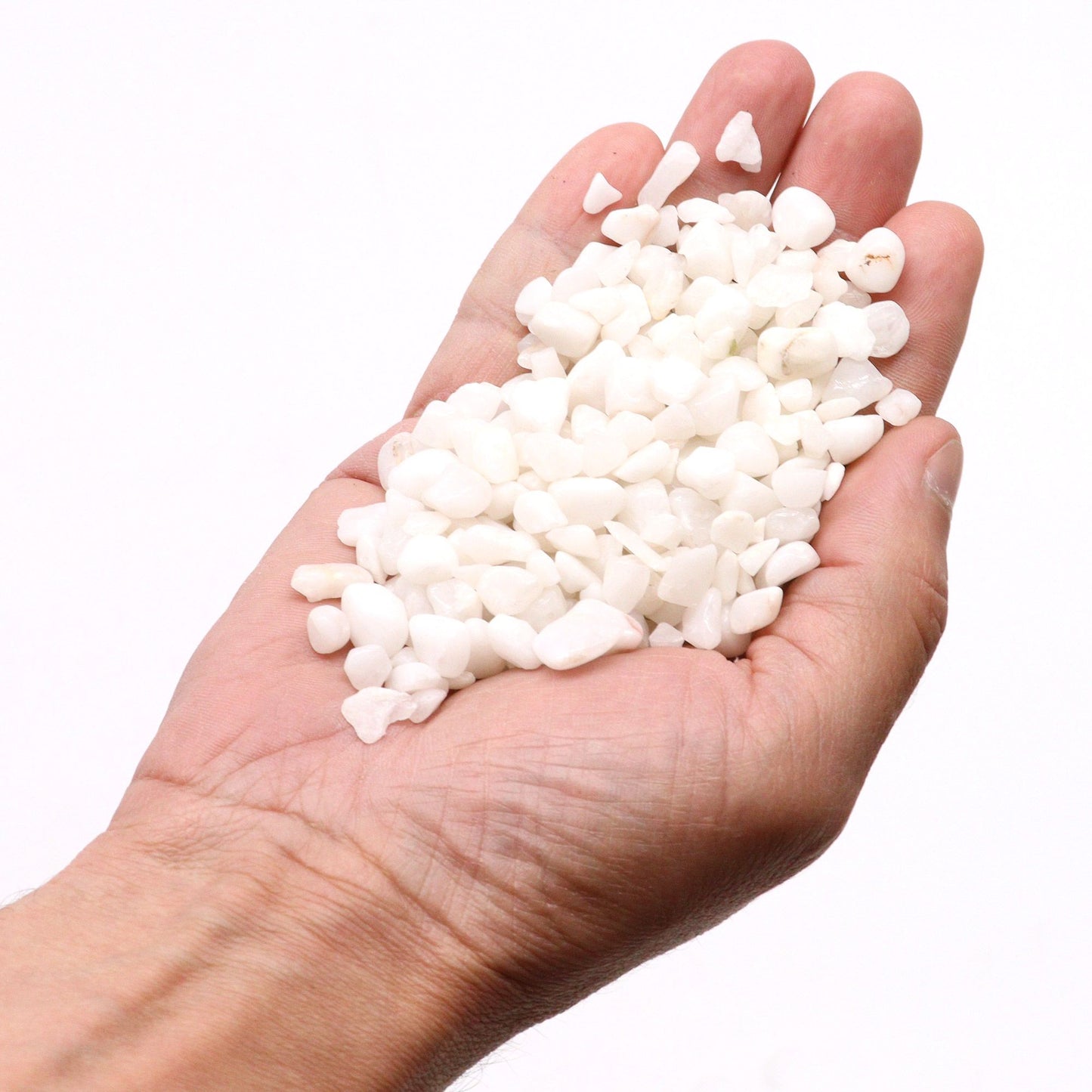 Chips de cuarzo blanco a granel - 1 kg