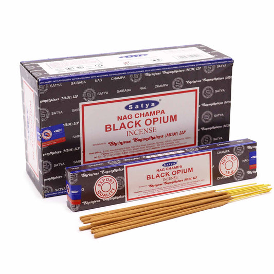 Varillas de Incienso Satya 15g - Opio Negro