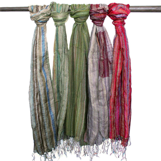 Bufandas bohemias indias - 50x180cm - Verdes al azar