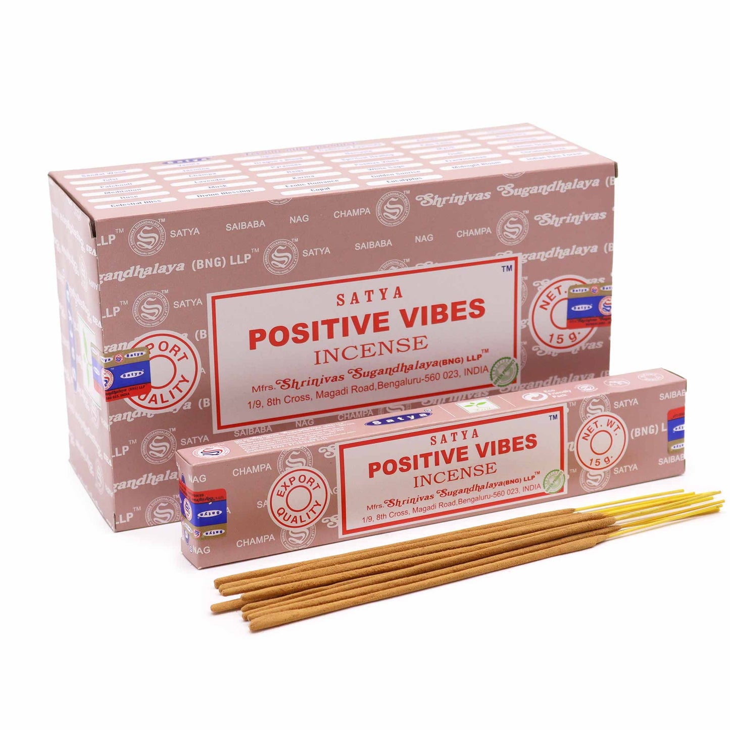 Varillas de Incienso Satya 15gm - Vibras positivas