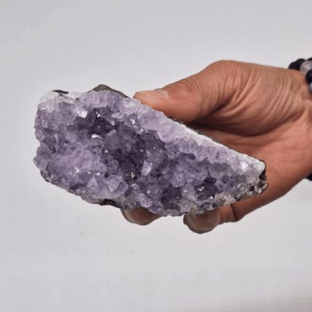 Mediana Piedra Racimo de amatista natural de alta calidad (aprox. 350-450 g, 7.5-10 cm) 