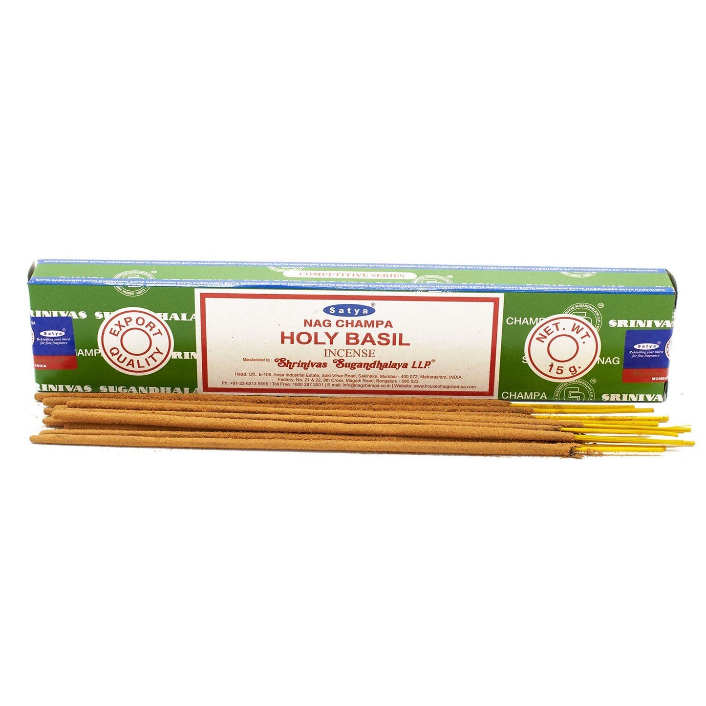 Varillas de Incienso Satya 15g - Albahaca Sagrada