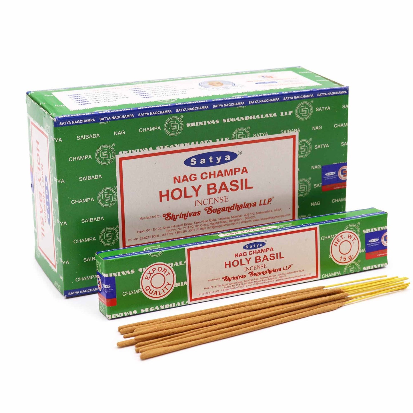 Varillas de Incienso Satya 15g - Albahaca Sagrada