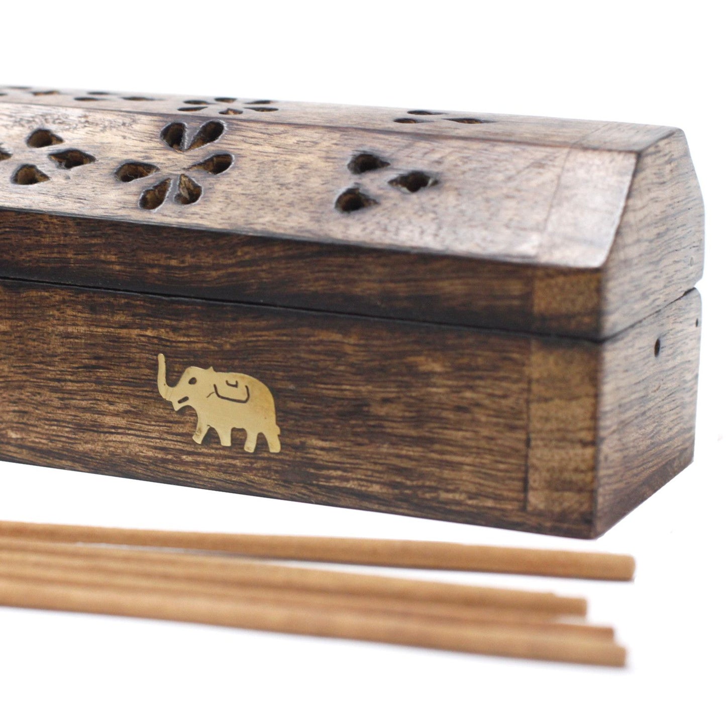 Cajas de humo de madera de mango natural