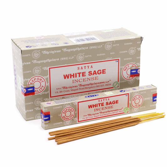 Varillas de Incienso Satya 15gm - Sabia Blanca