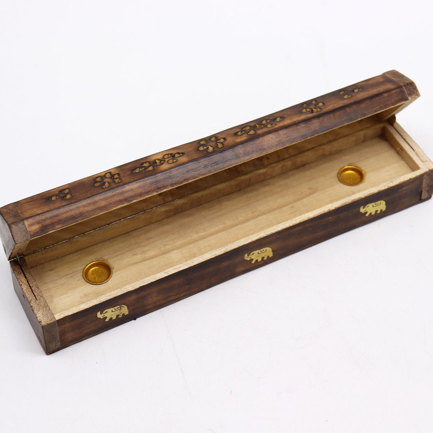 Cajas de humo de madera de mango natural