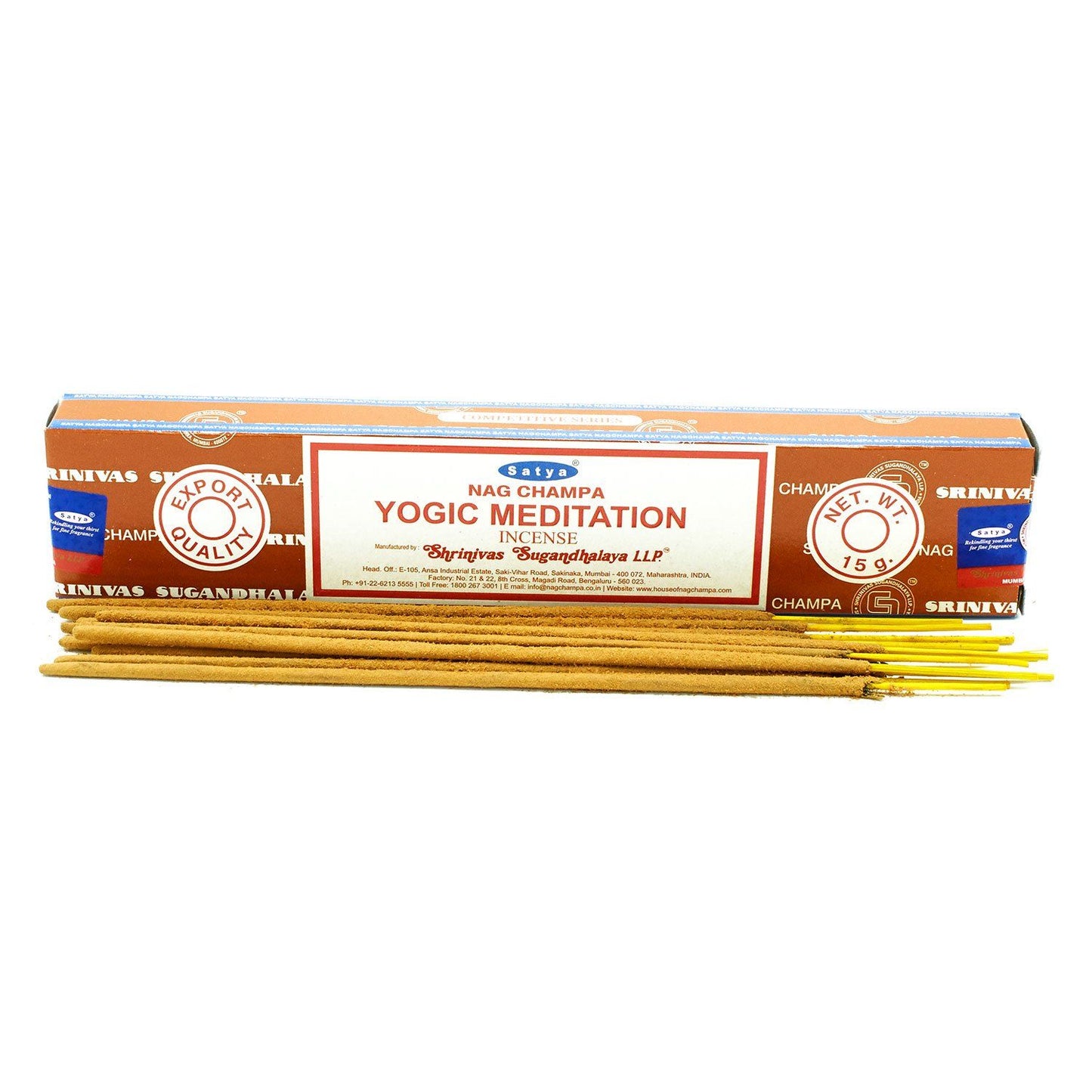 Varillas de Incienso Satya 15g - Meditación Yóguica