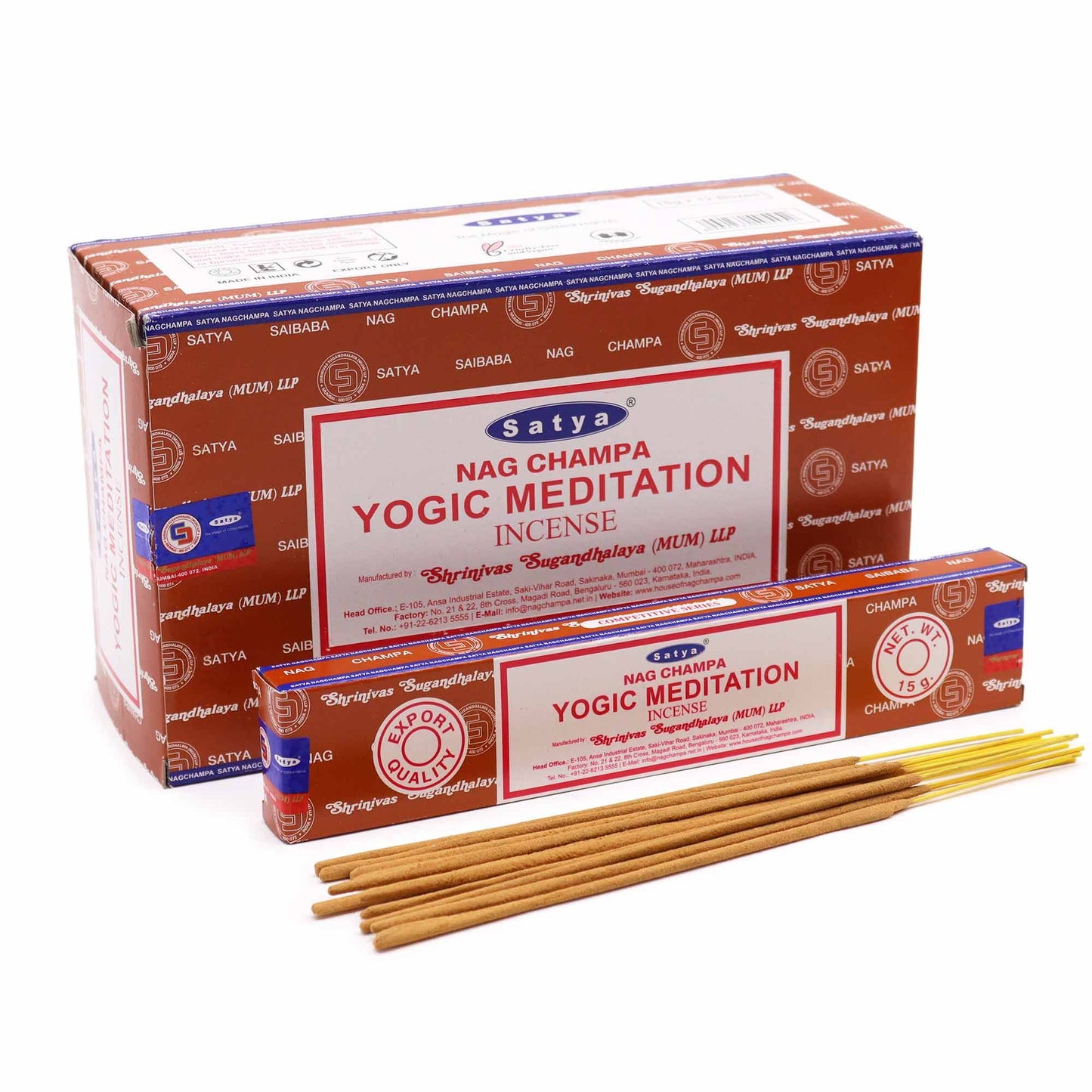 Varillas de Incienso Satya 15g - Meditación Yóguica