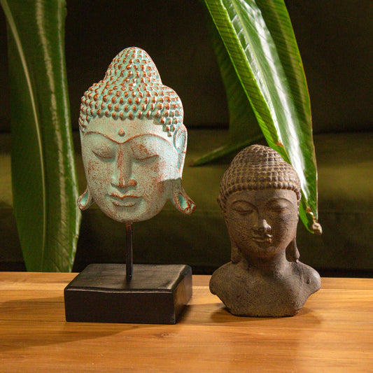 Cabeza de Buda Tranquilidad - Gris